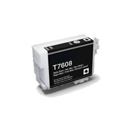 CARTUCHO TINTA COMPATIBLE EPSON T7608 NEGRO MATE C13T76084010)