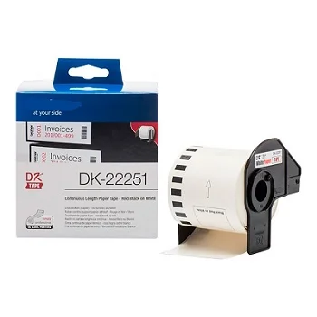 Cinta Compatible Brother QL-800 Black-Red - NCDK22251