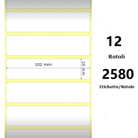 Cinta Compatible Zebra GK420 Blanco - ZE800264-105